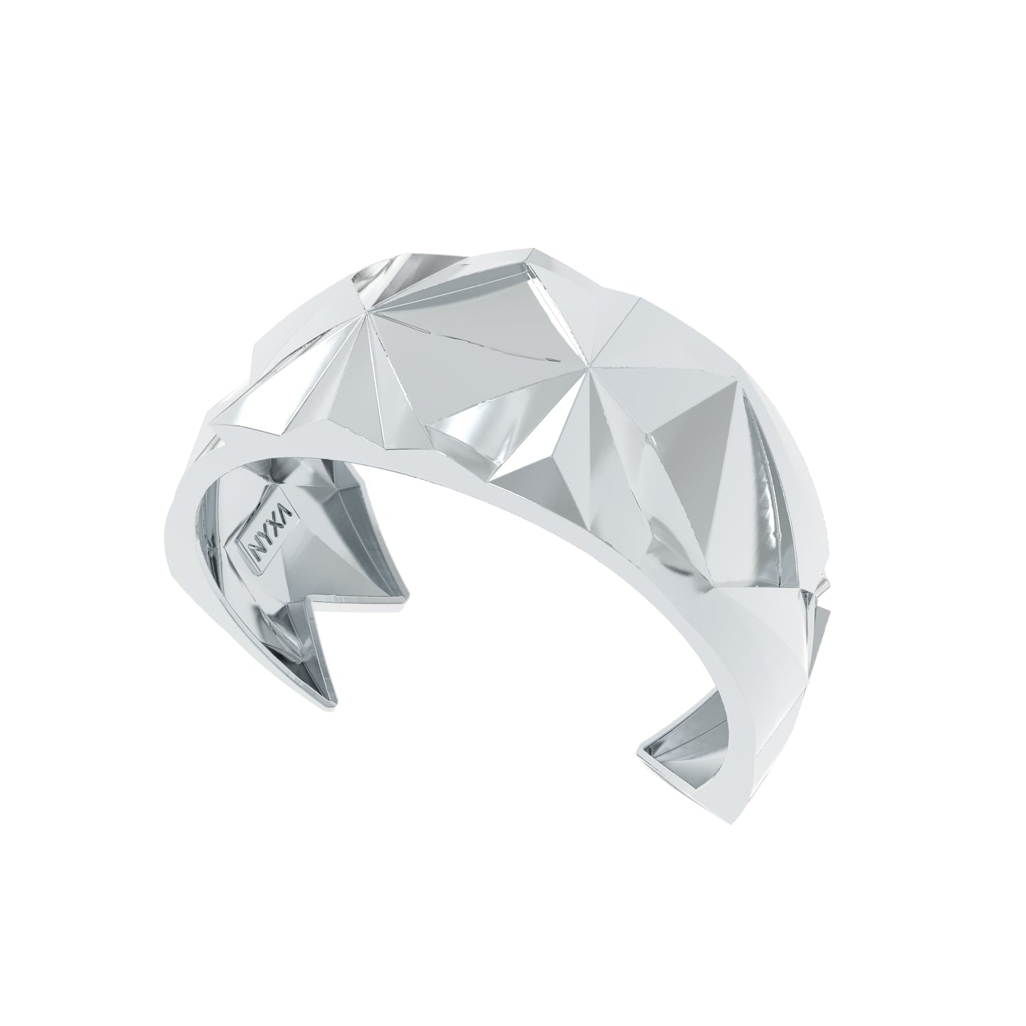 Geometric Silver Cuff Bracelet - NYXA