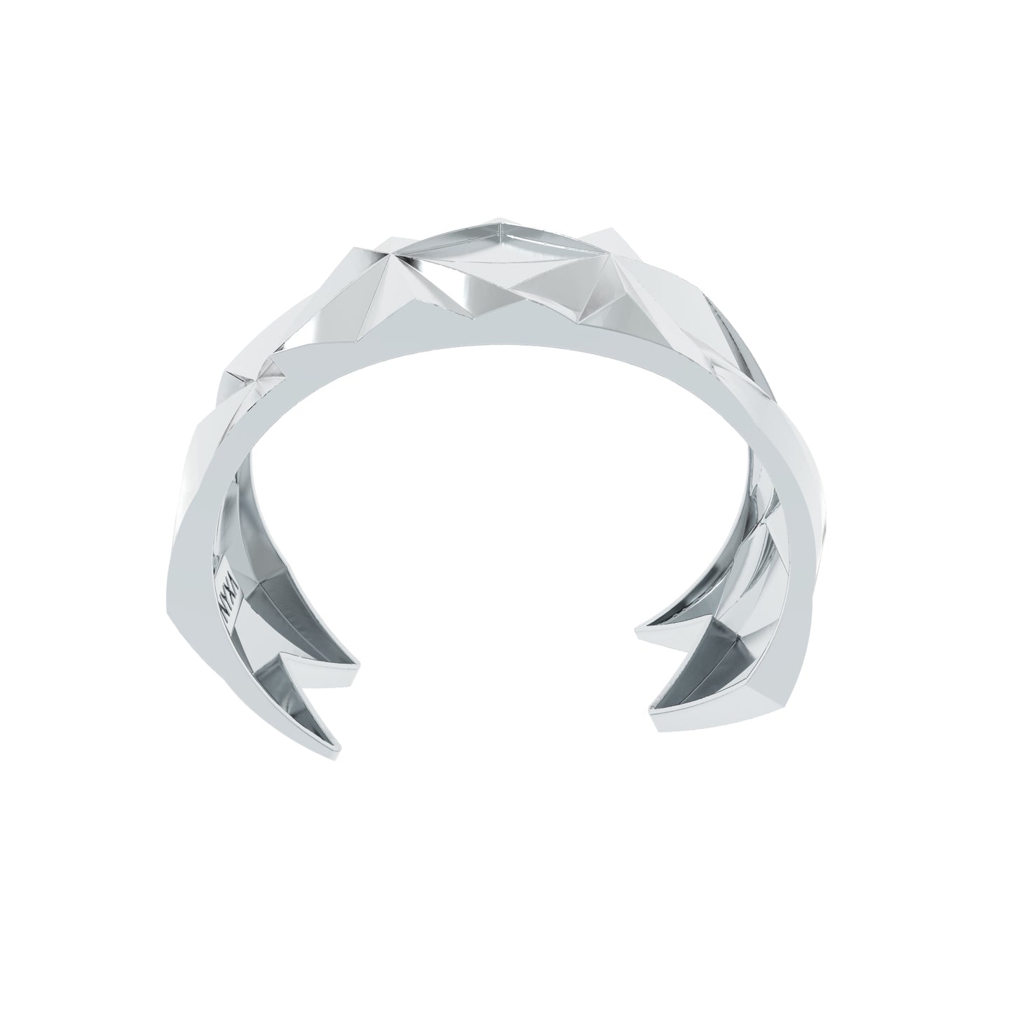 Geometric Silver Cuff Bracelet - NYXA
