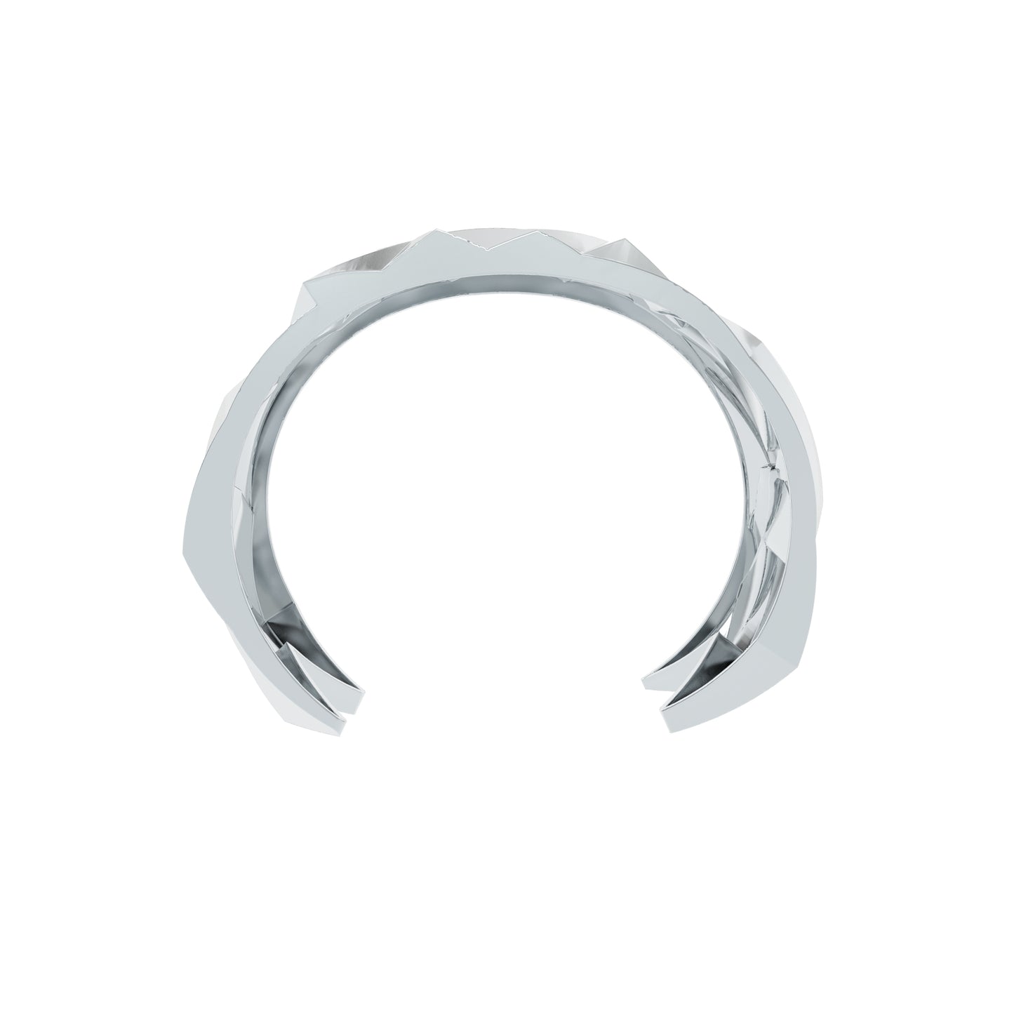 Geometric Silver Cuff Bracelet - NYXA