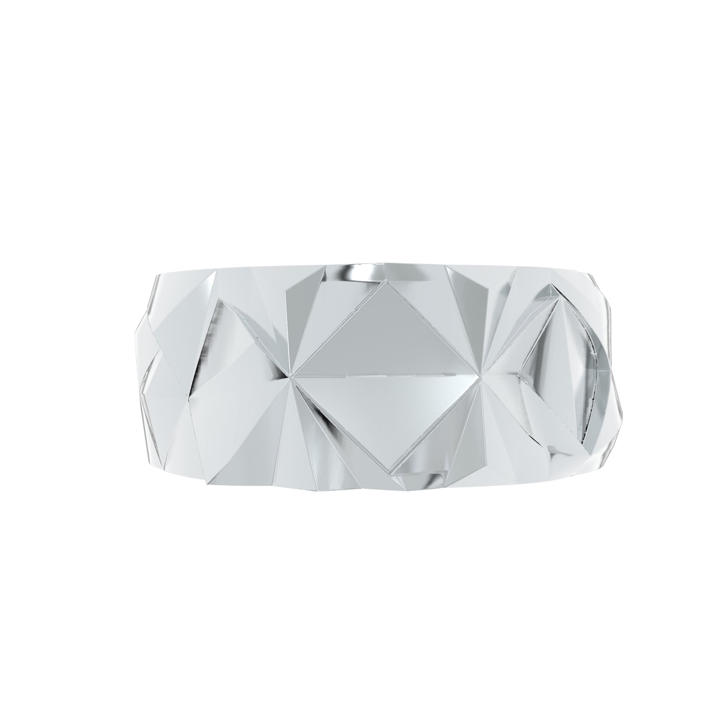 Geometric Silver Cuff Bracelet - NYXA