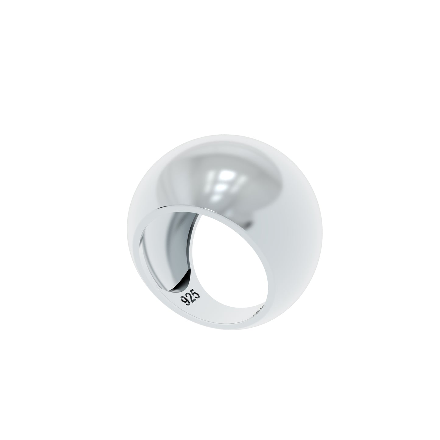 Modern Orb Sterling Silver Statement Ring - NYXA