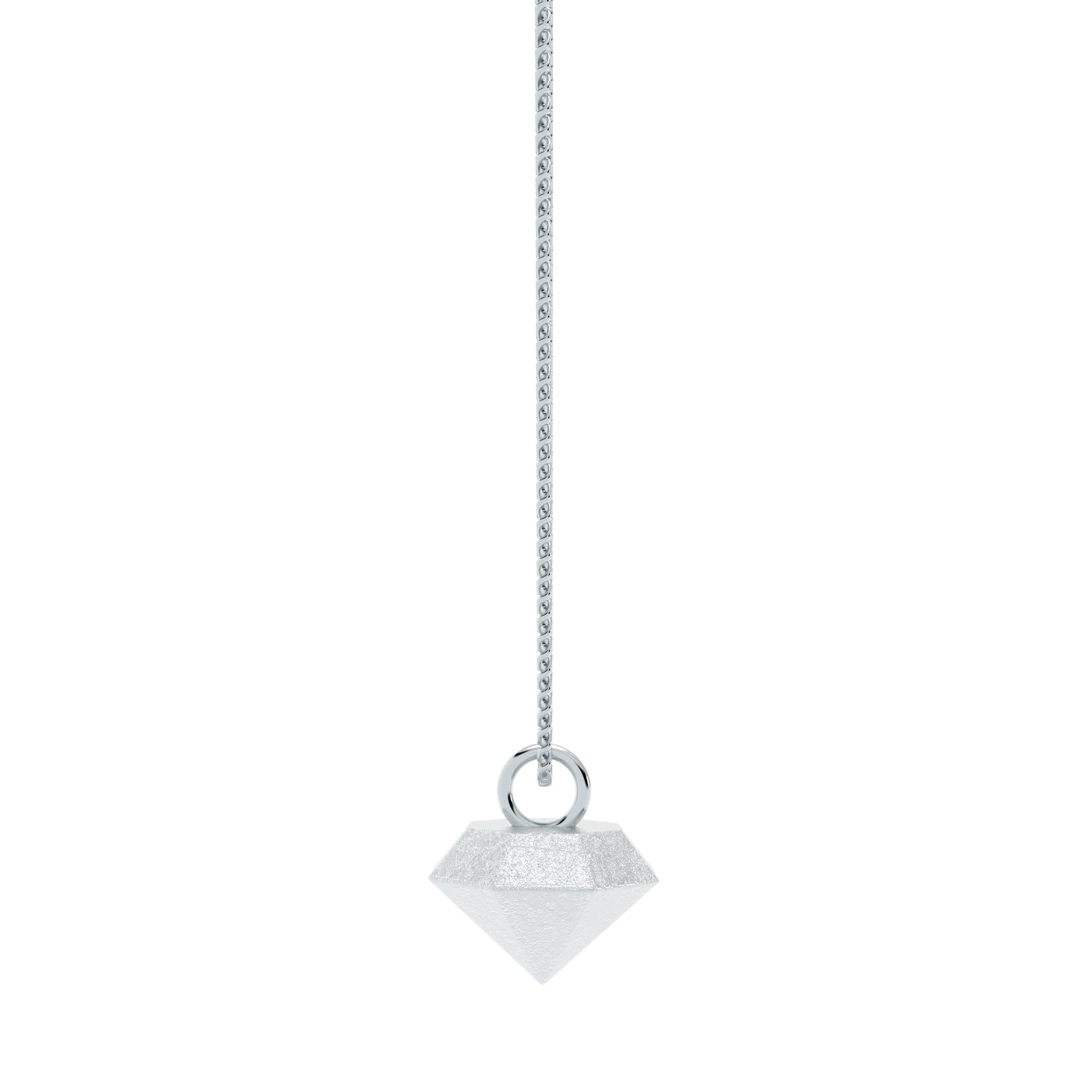 Faceted Silver Rough Cut Diamond Necklace - NYXA