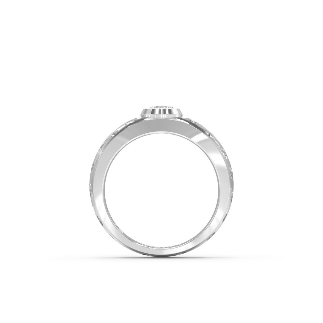 Halo Sphere Sterling Silver Ring