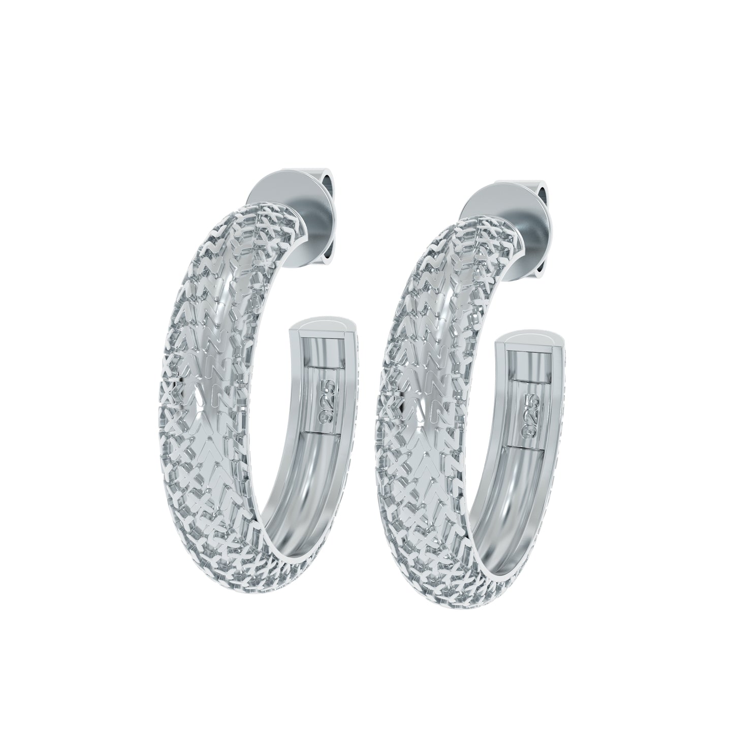 NYXA Tread Sterling Silver Hoop Earrings - NYXA
