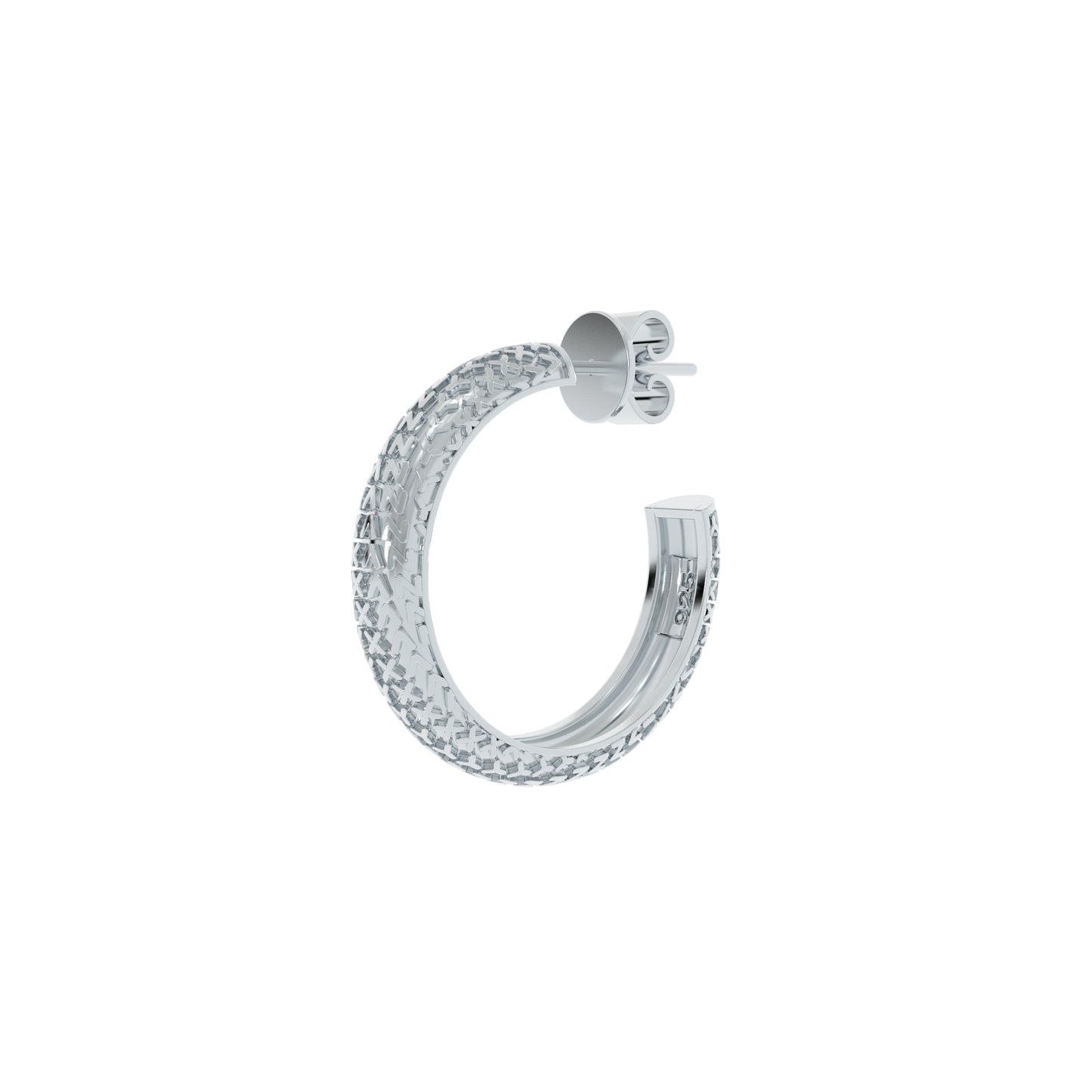 NYXA Tread Sterling Silver Hoop Earrings - NYXA