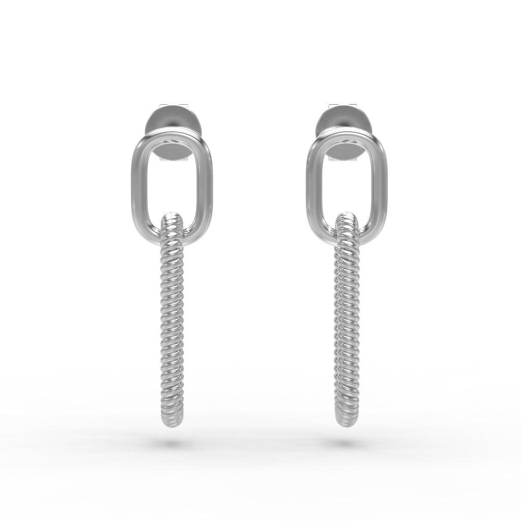 Inertia Sterling Silver Drop Earrings