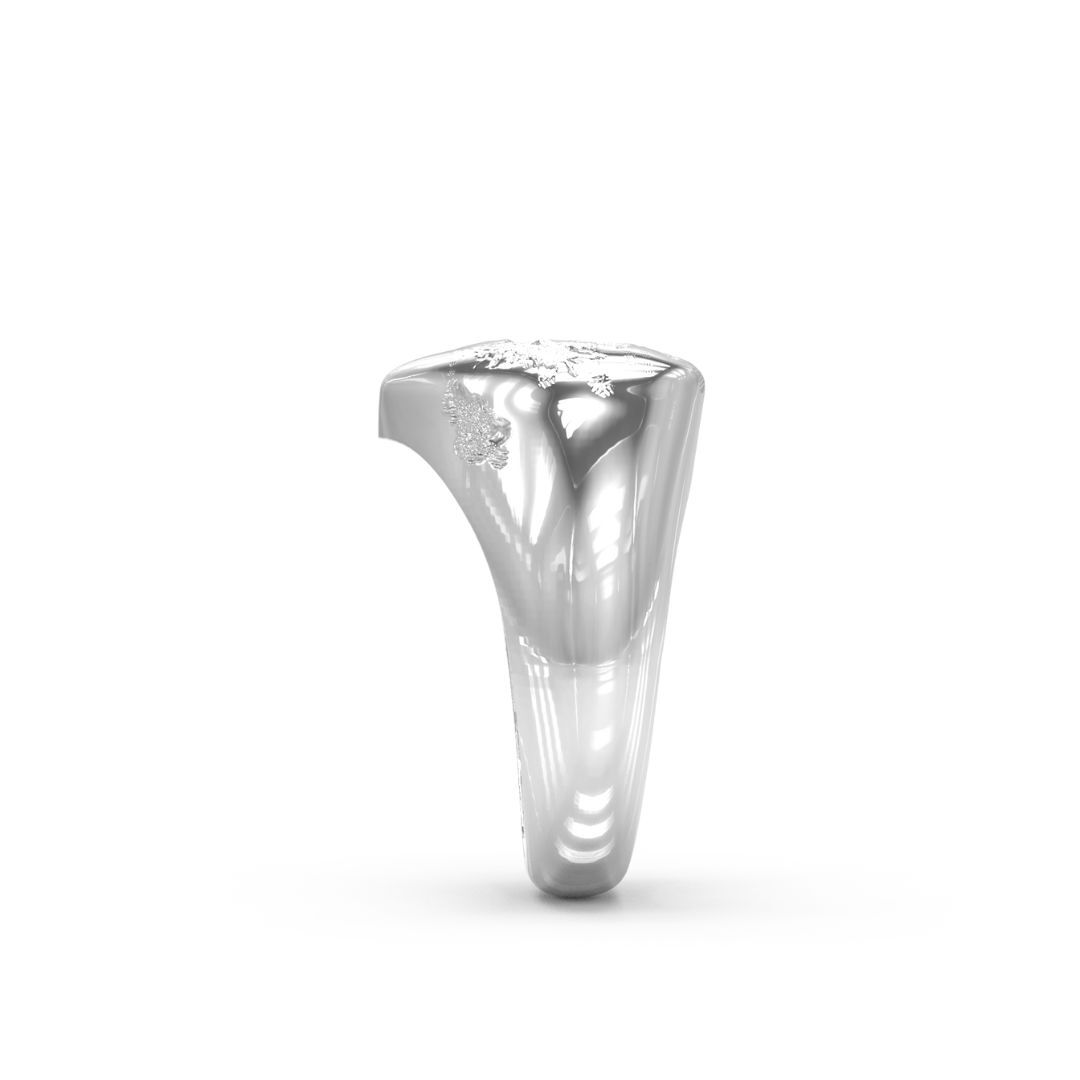 Moirae Heart Ring in Sterling Silver