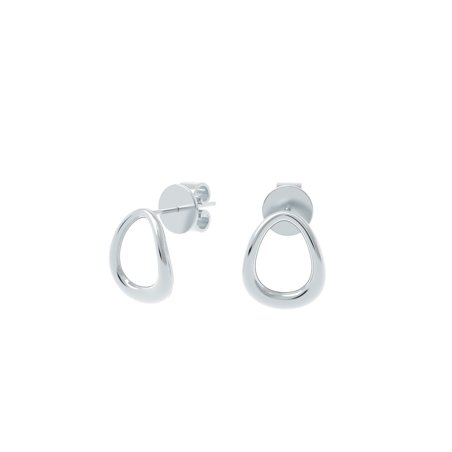 Small Triton Sterling Silver Earrings - NYXA