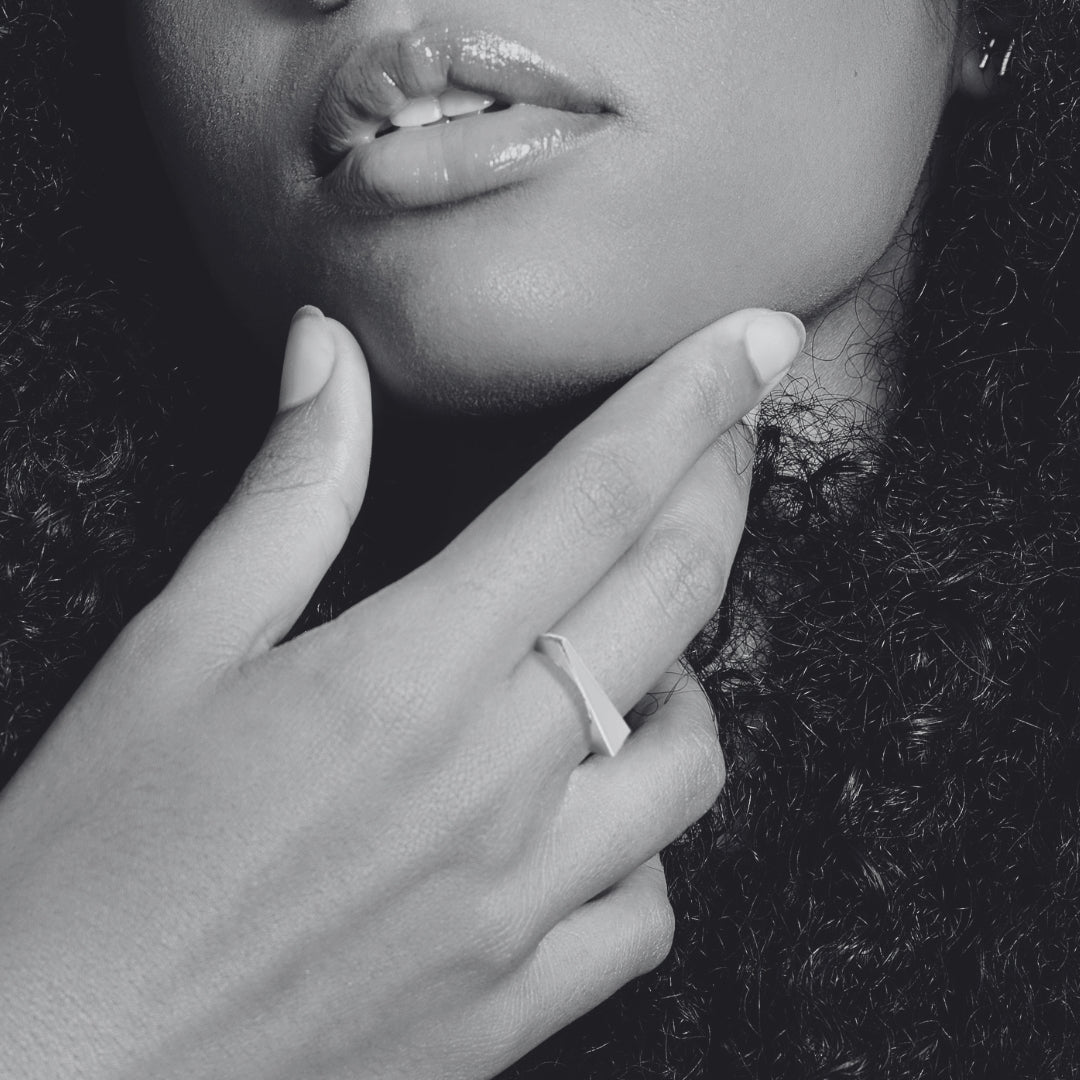 Sector Sterling Silver Stacker Ring - NYXA