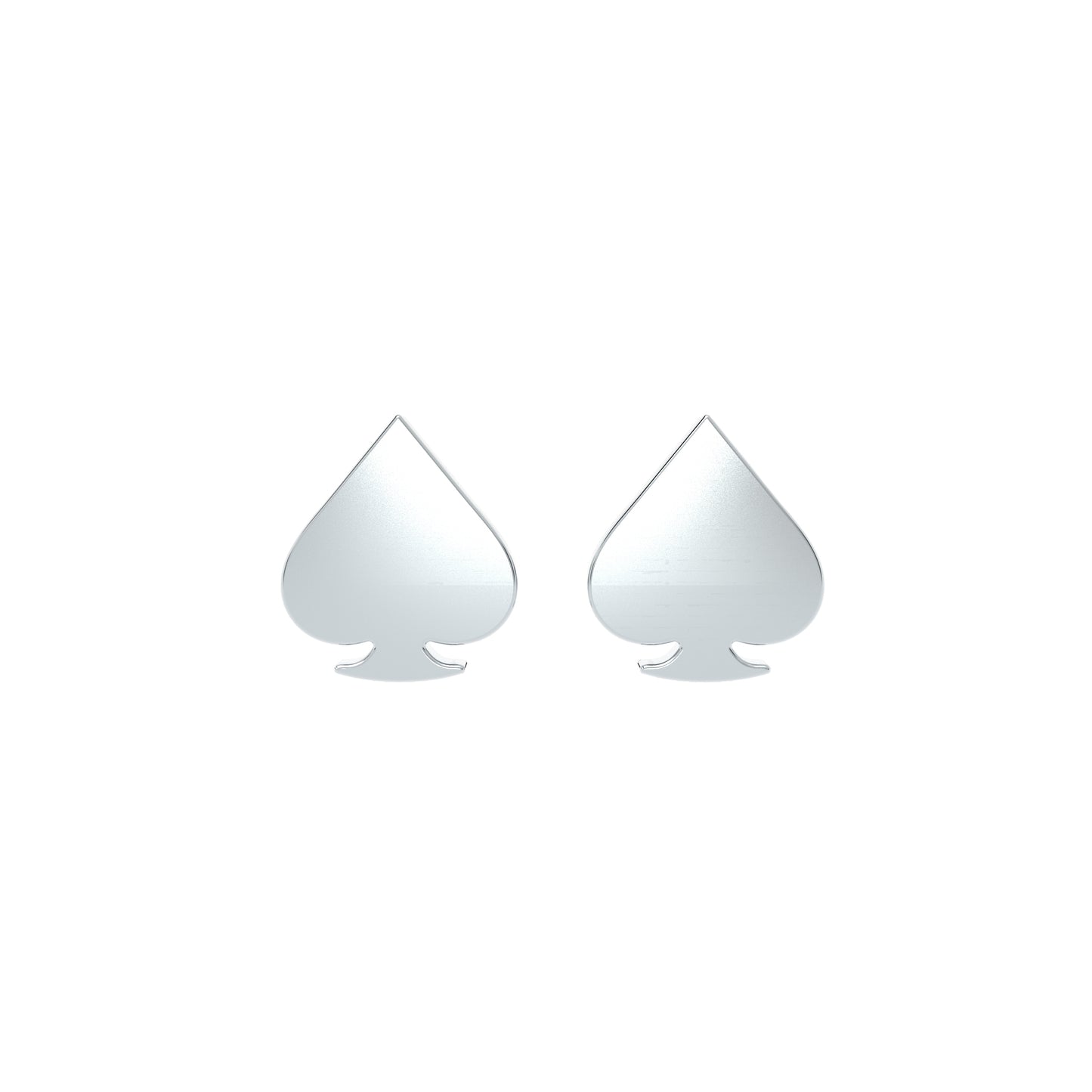 Sterling Silver Spade Stud Earrings - NYXA