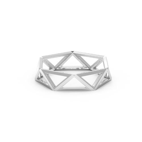 Geometric Sterling Silver Ring - NYXA