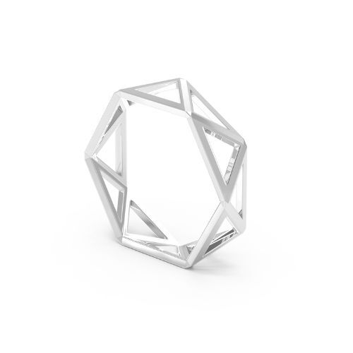 Geometric Sterling Silver Ring - NYXA