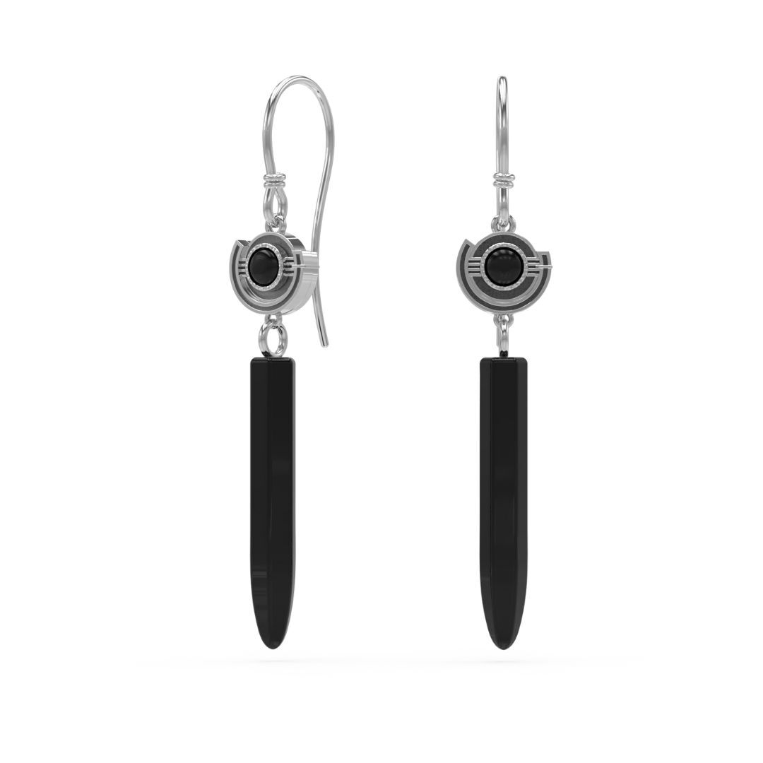 Astral Black Onyx Drop Earrings