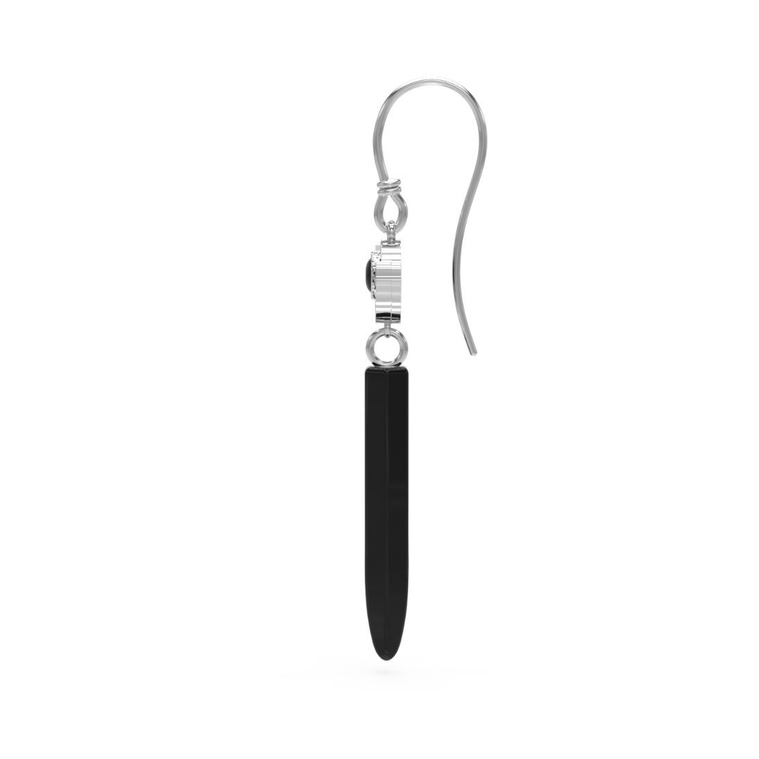 Astral Black Onyx Drop Earrings