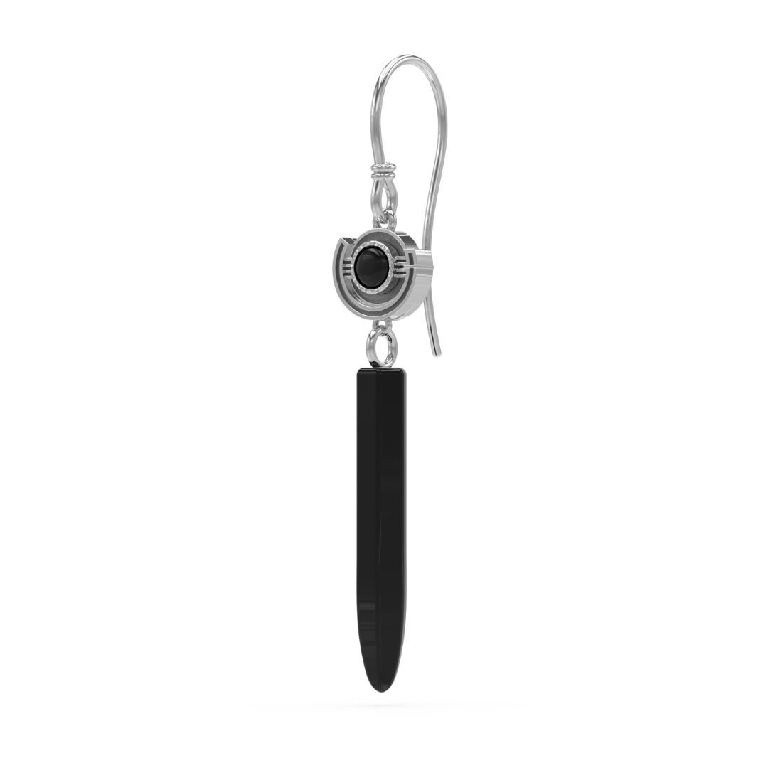 Astral Black Onyx Drop Earrings