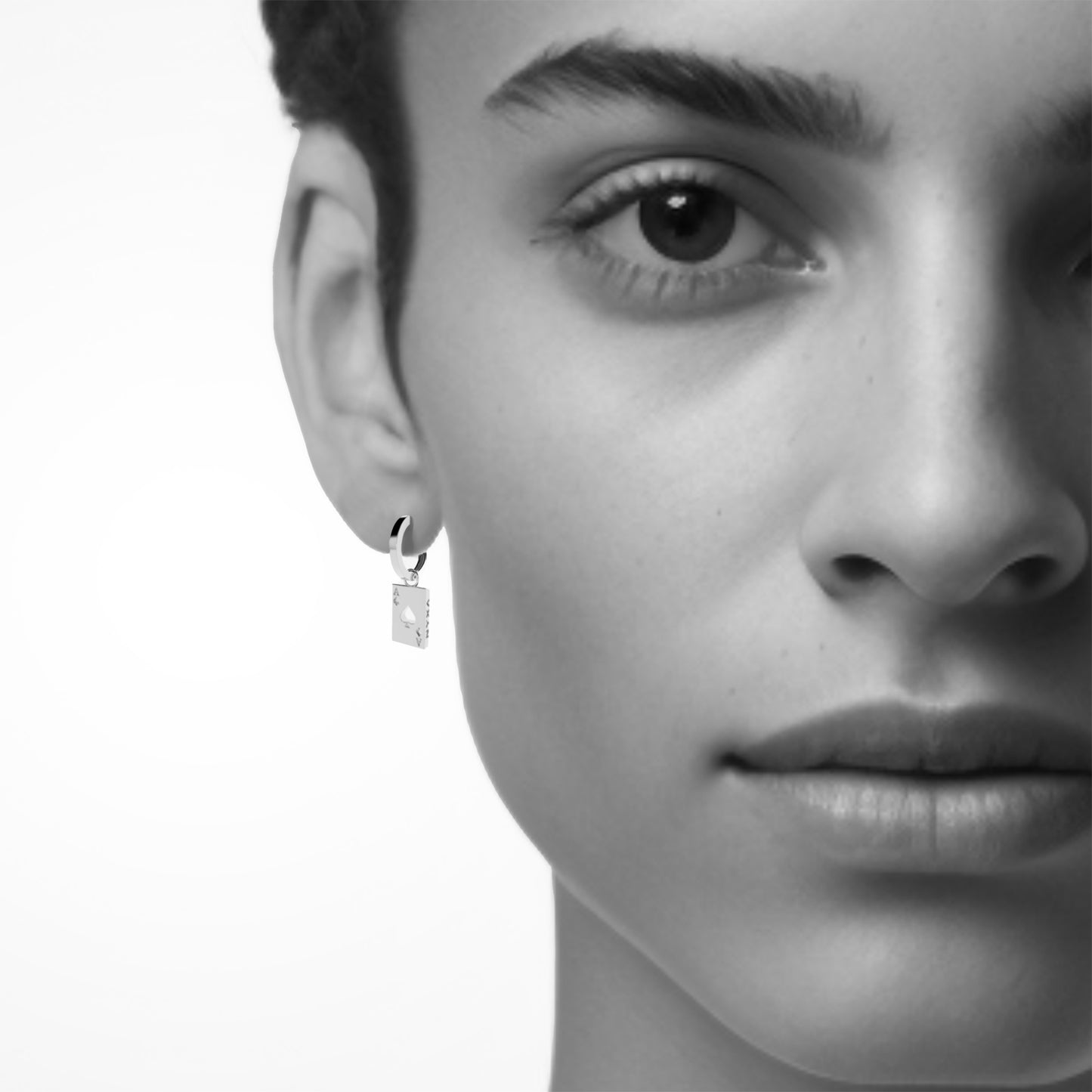 Ace Card Sterling Silver Earrings - NYXA
