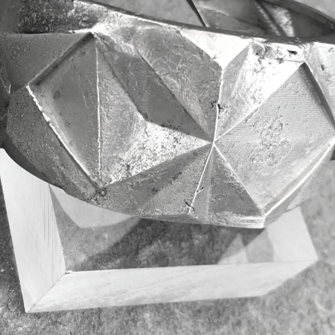 Geometric Silver Cuff Bracelet - NYXA