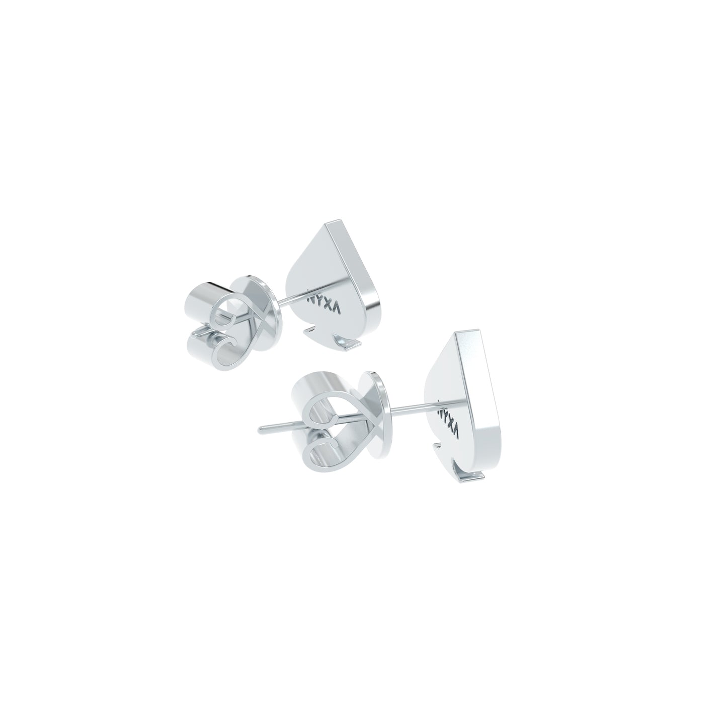 Sterling Silver Spade Stud Earrings - NYXA