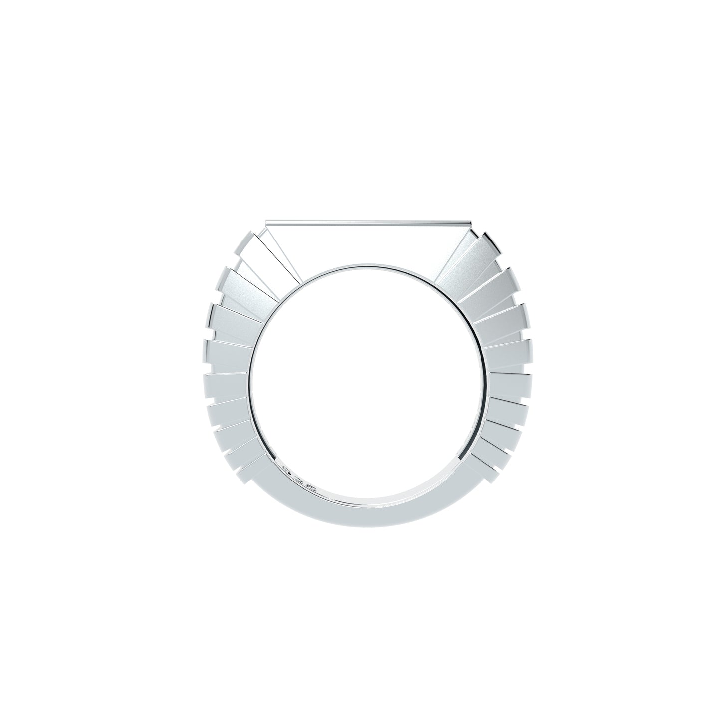 NYXA Groove Sterling Silver Signet Ring - NYXA