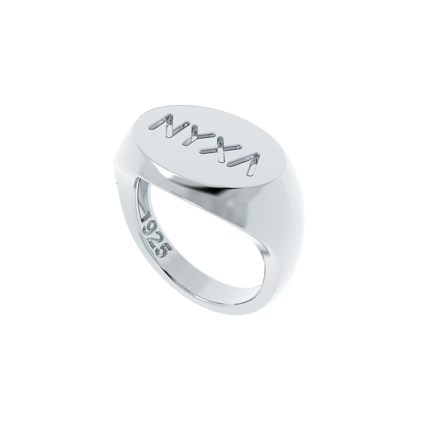 NYXA Round Sterling Silver Signet Ring - NYXA