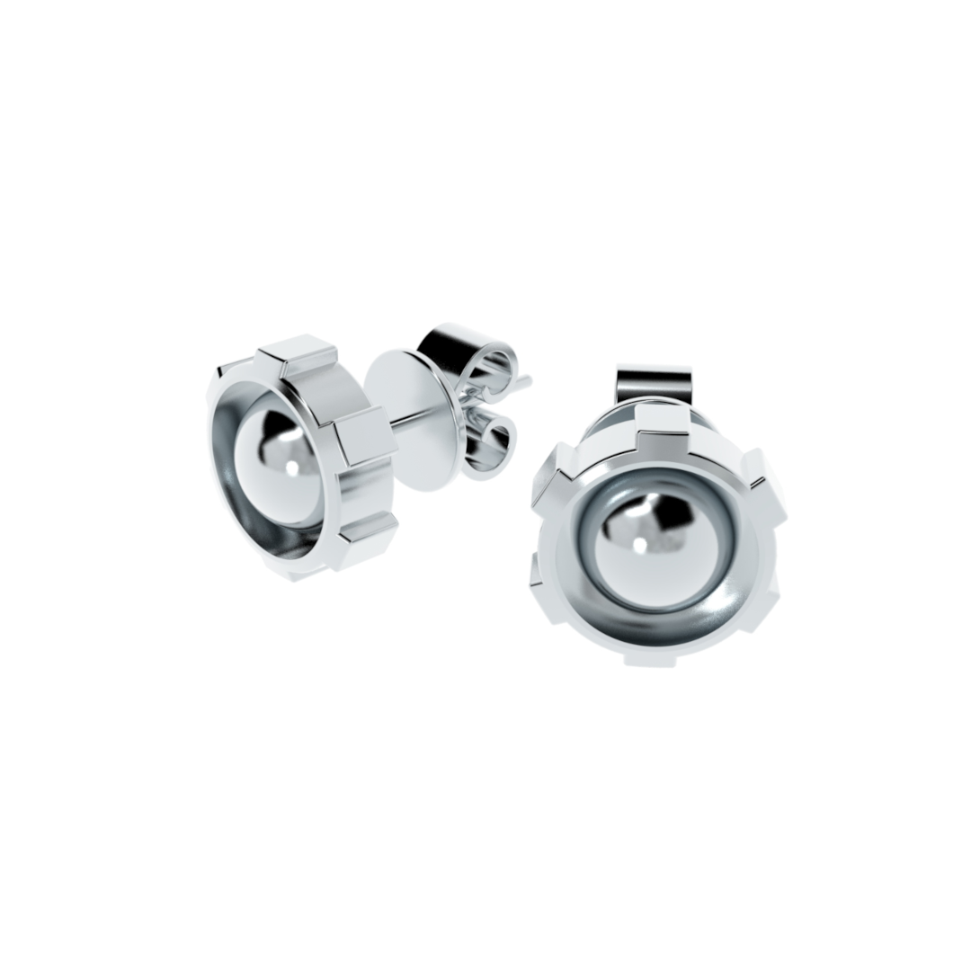 Asher Sterling Silver Stud Earrings - NYXA