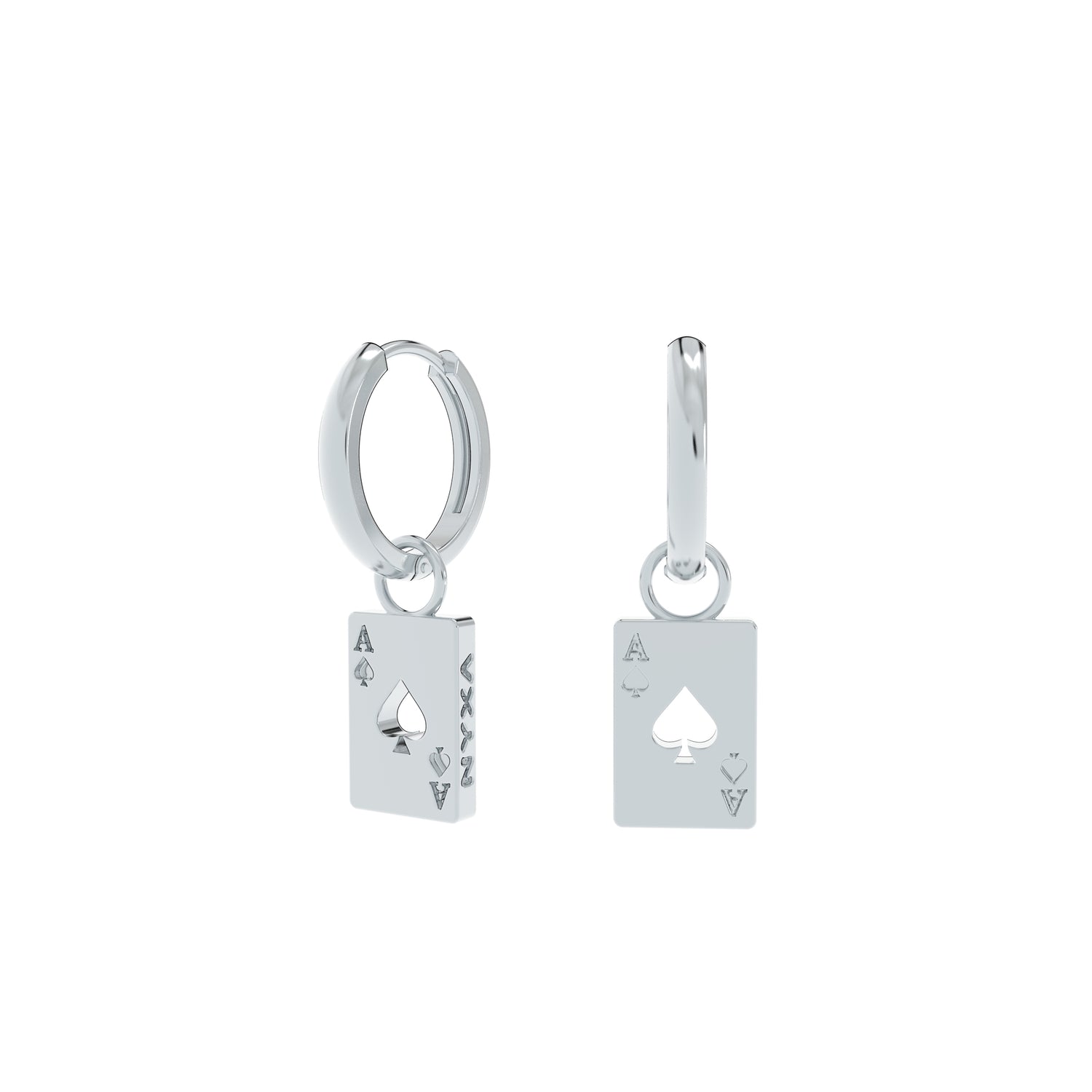 Ace Card Sterling Silver Earrings - NYXA