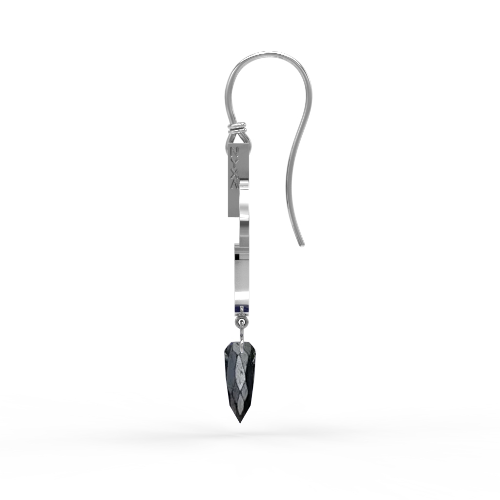 Aperture Black Spinel Drop Earrings