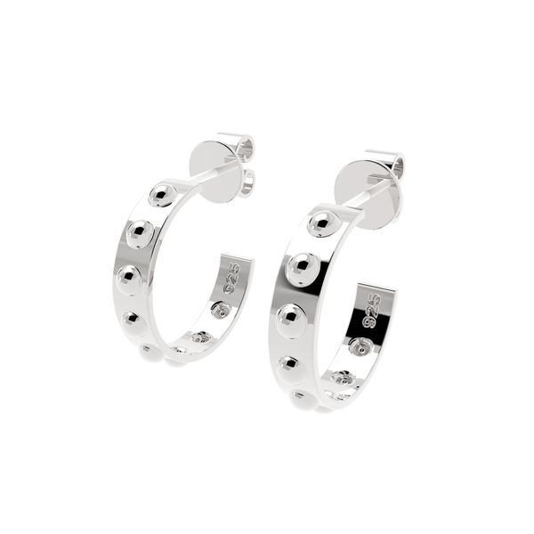 Large Aether Sterling Silver Hoops - NYXA