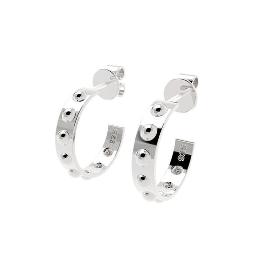 Large Aether Sterling Silver Hoops - NYXA