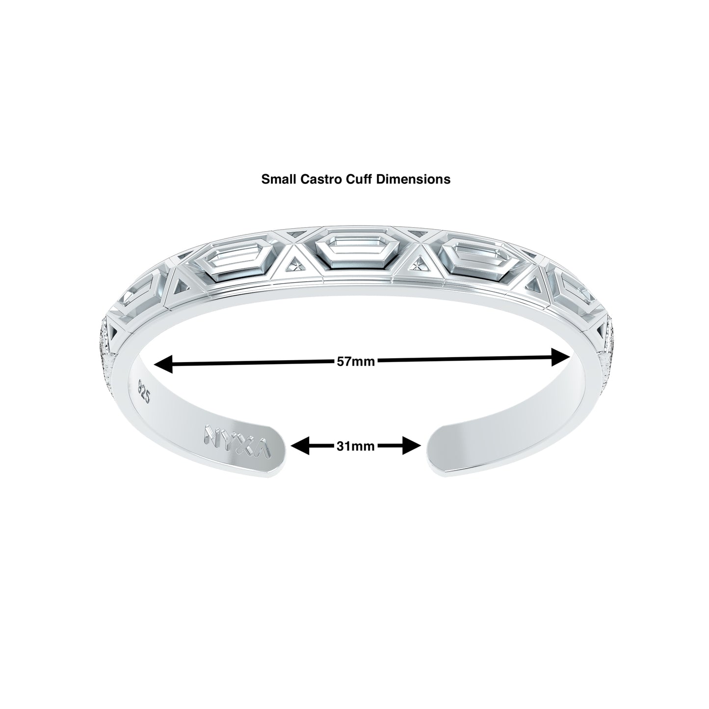 Castro Cuff Sterling Silver Bracelet - NYXA