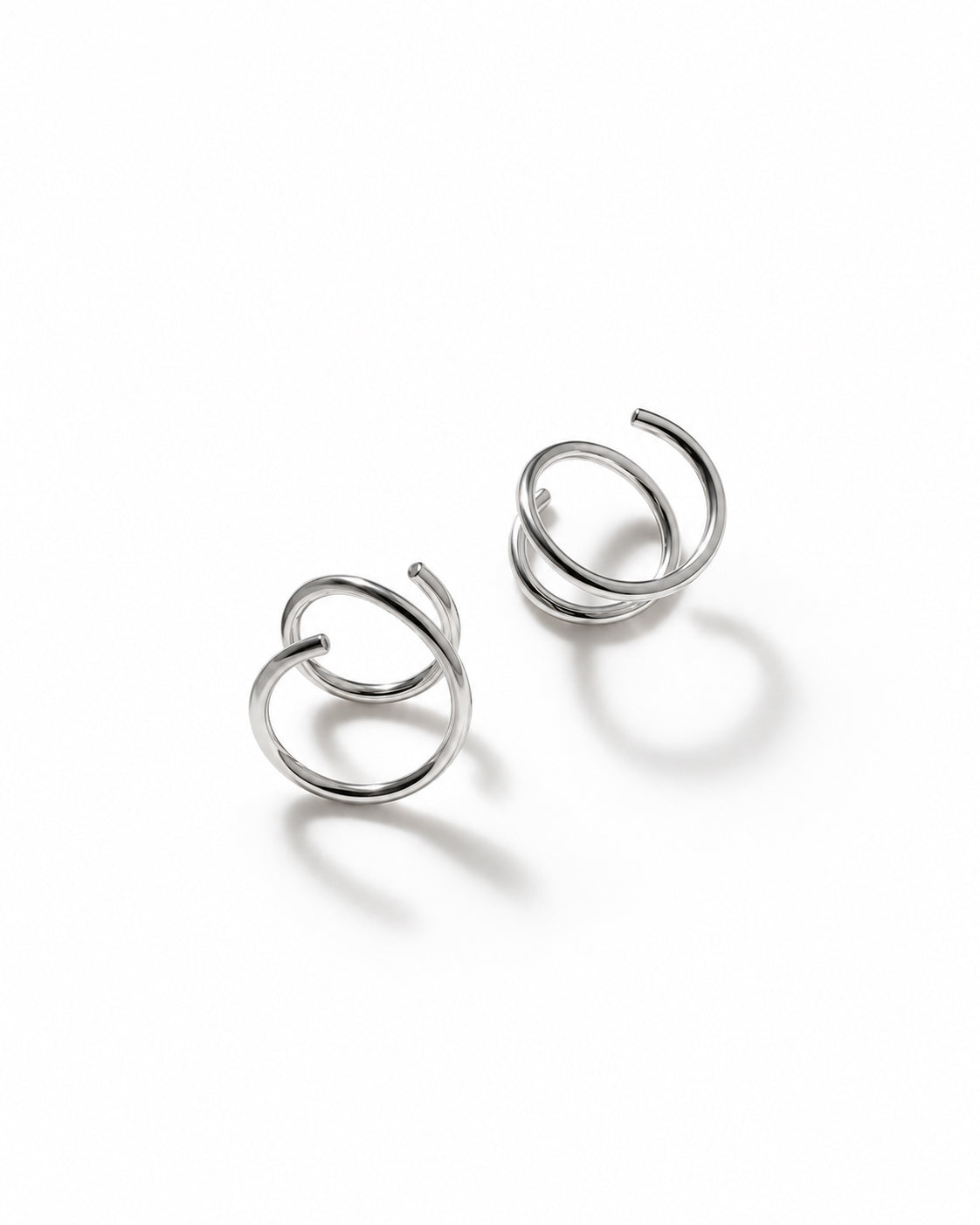 Double Twist Sterling Silver Slide Earrings