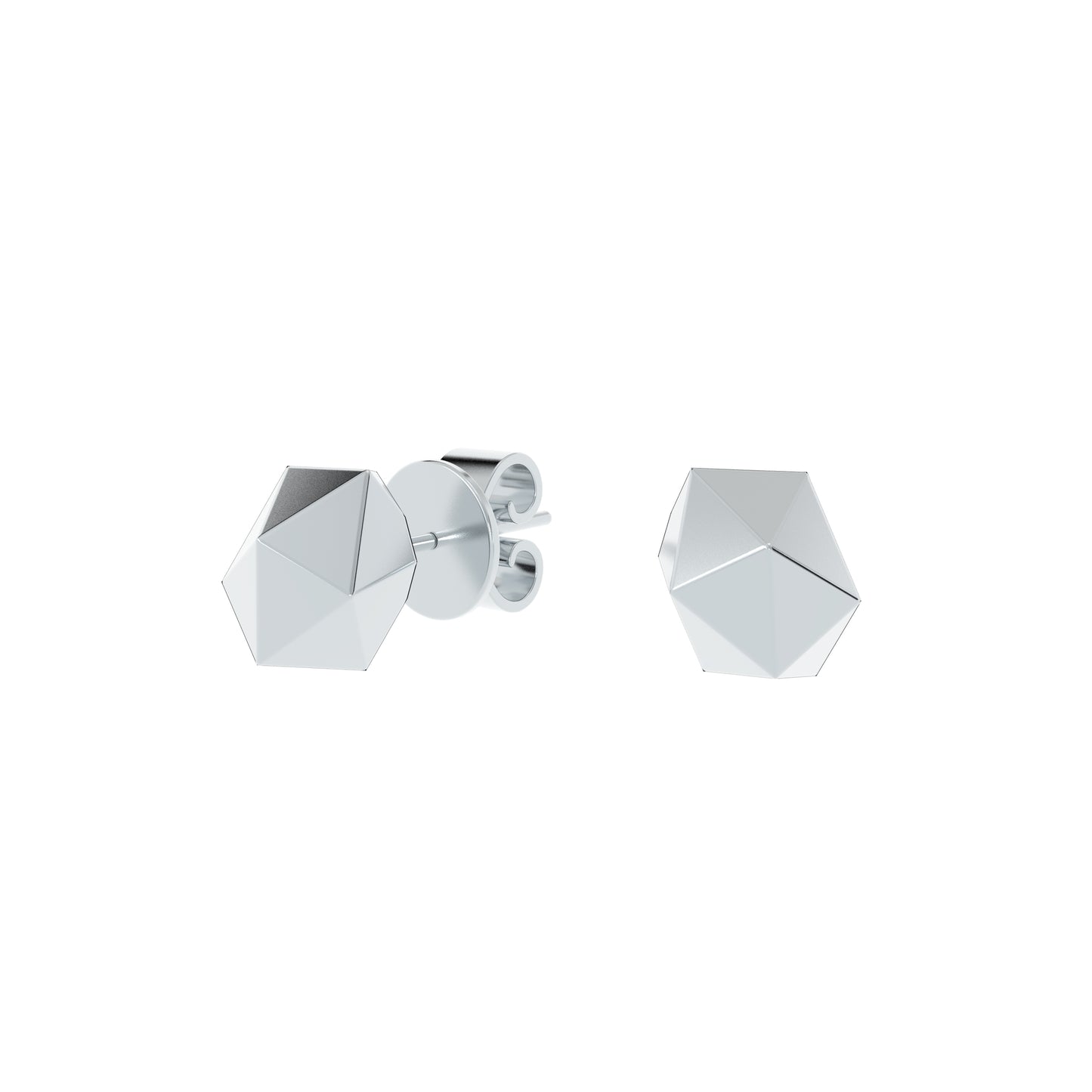 Sterling Silver Moon Rock Stud Earrings - NYXA