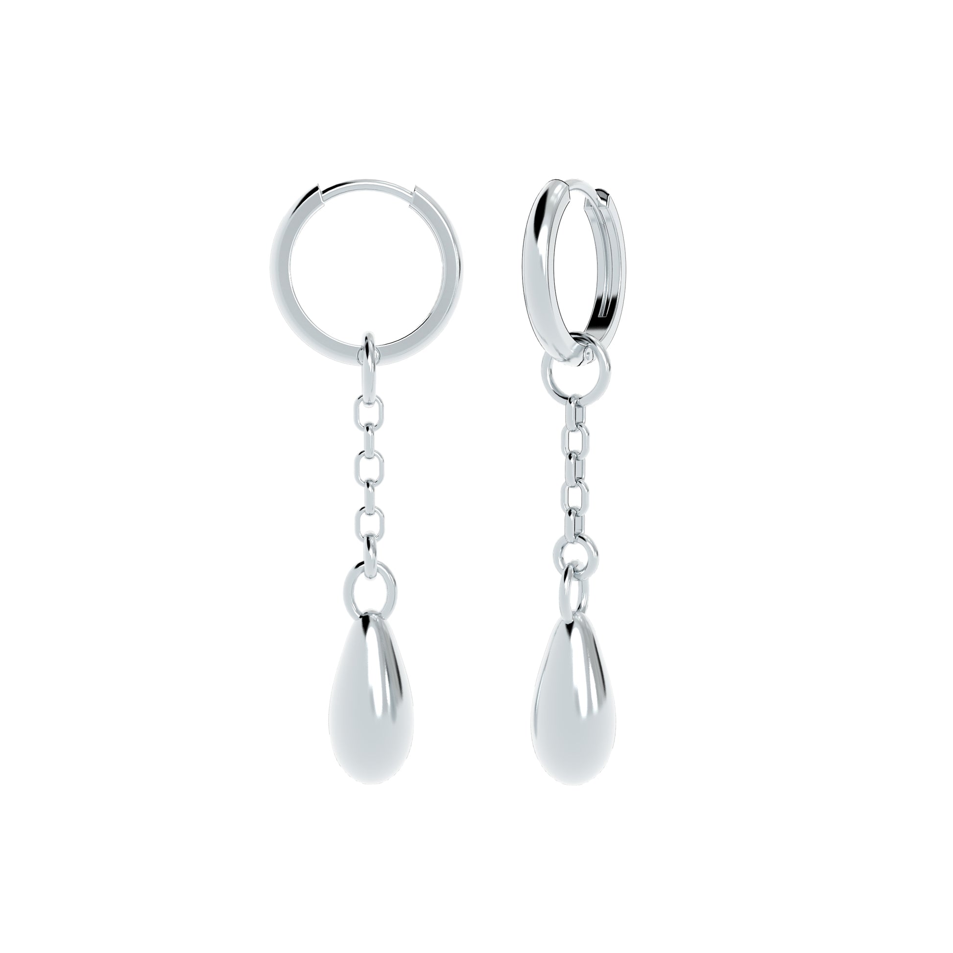 Liquid Silver Drop Earrings - NYXA