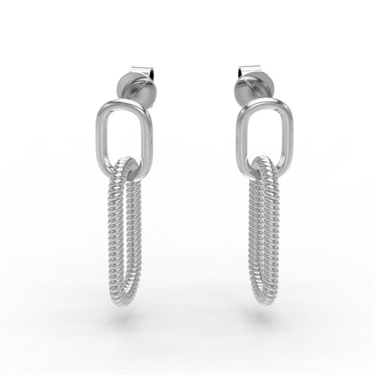 Inertia Sterling Silver Drop Earrings