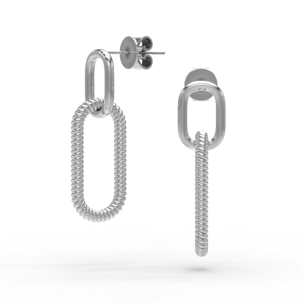 Inertia Sterling Silver Drop Earrings