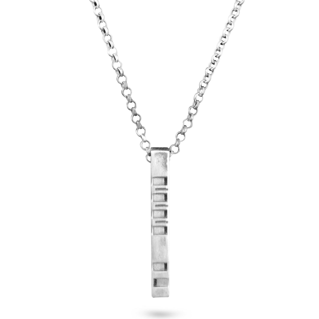 Marcel Sterling Silver Block Bar Necklace - NYXA