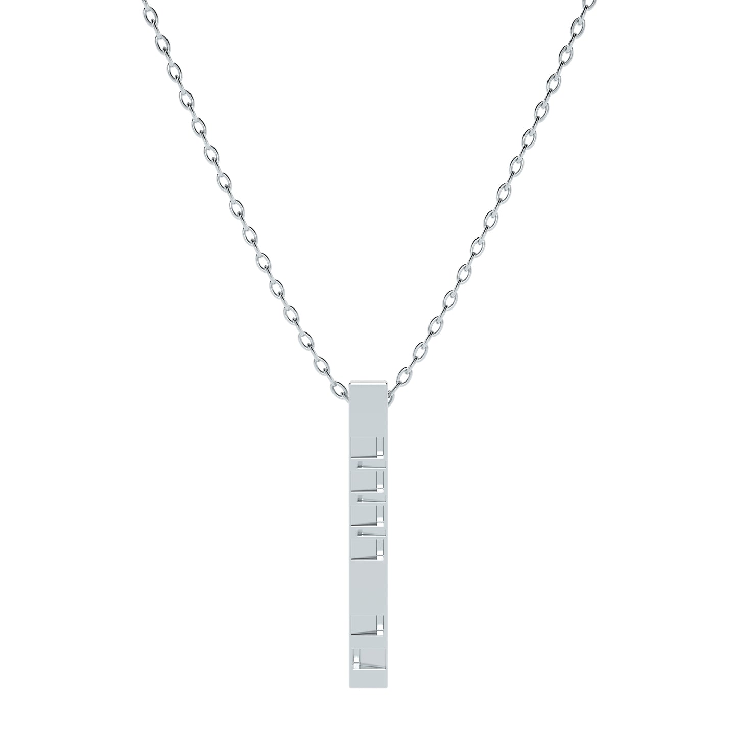 Marcel Sterling Silver Block Bar Necklace - NYXA
