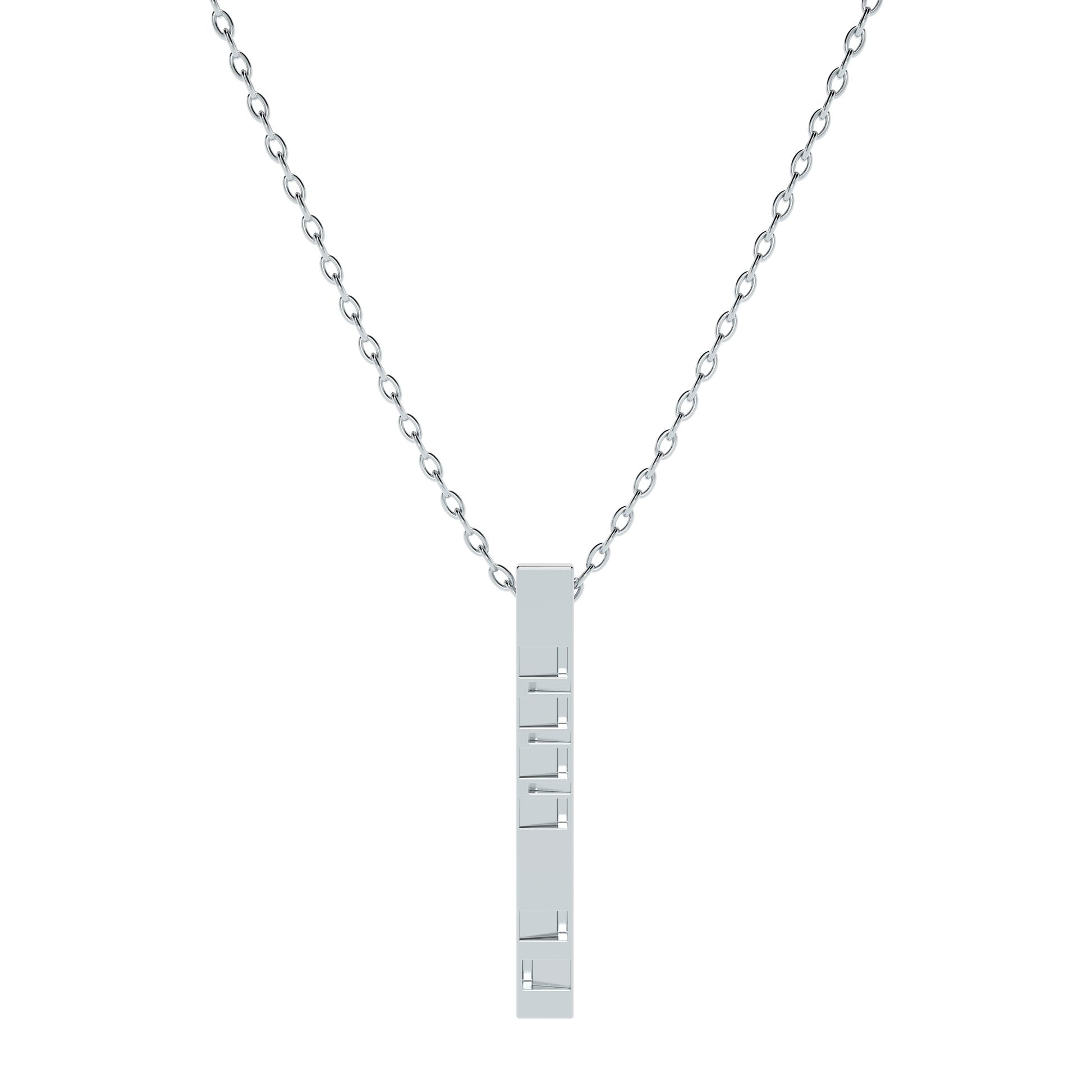 Marcel Sterling Silver Block Bar Necklace - NYXA