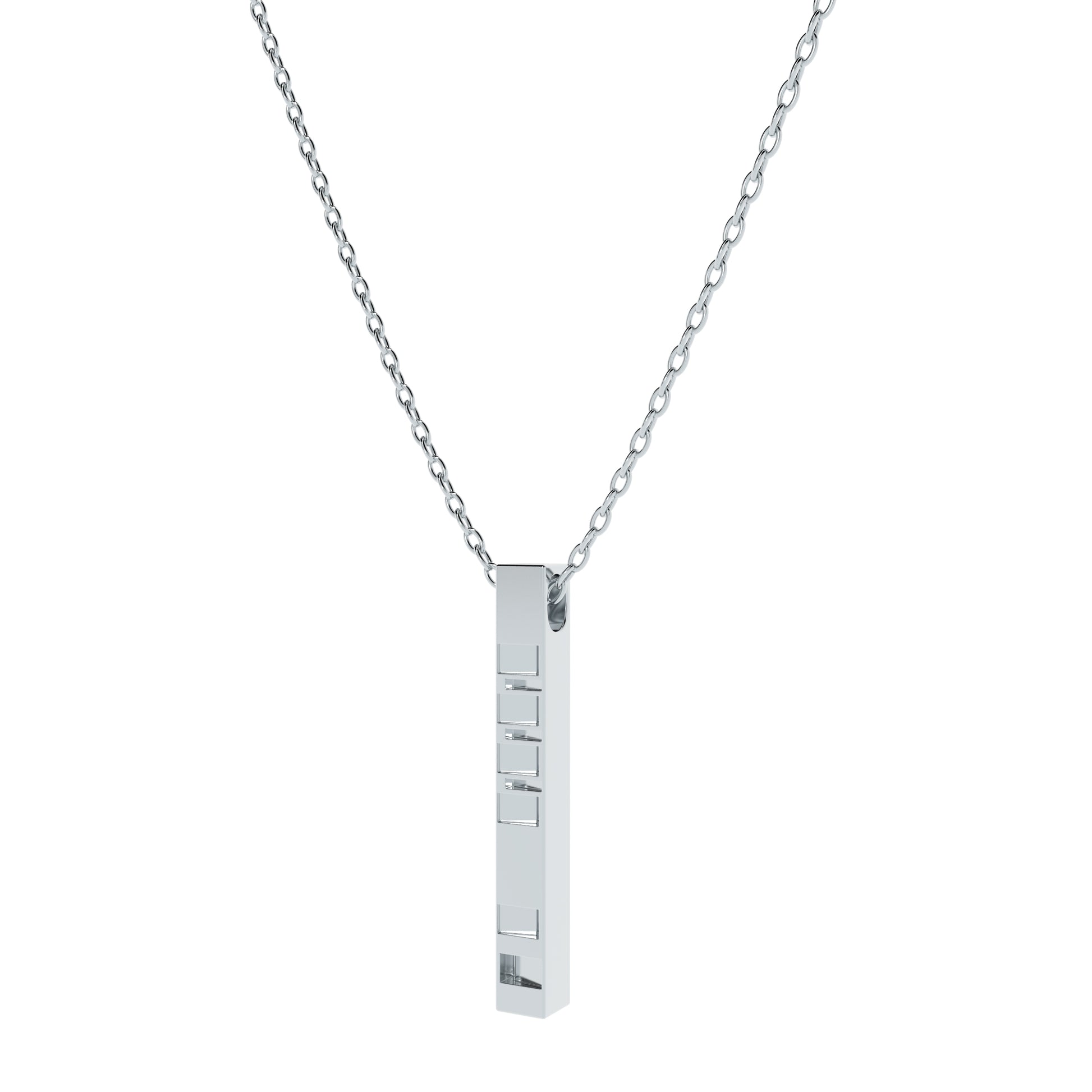 Marcel Sterling Silver Block Bar Necklace - NYXA