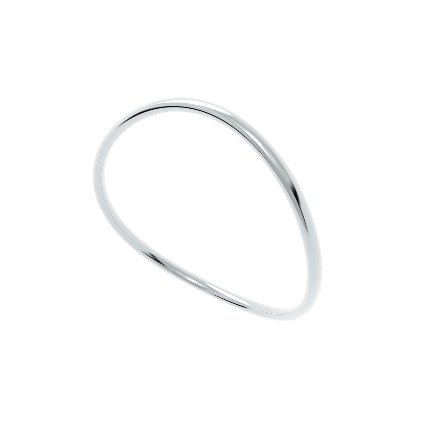 Luxe Minimalist Silver Curve Bracelet - NYXA