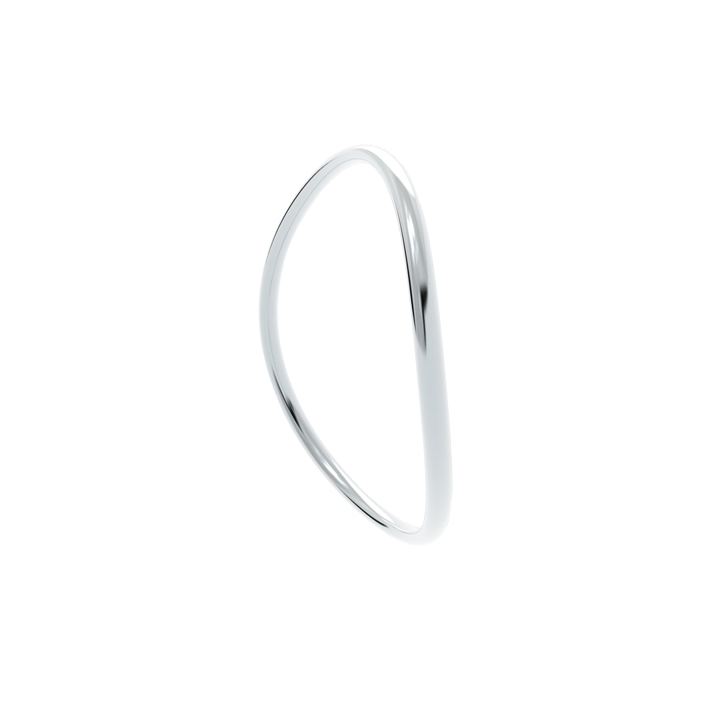 Luxe Minimalist Silver Curve Bracelet - NYXA