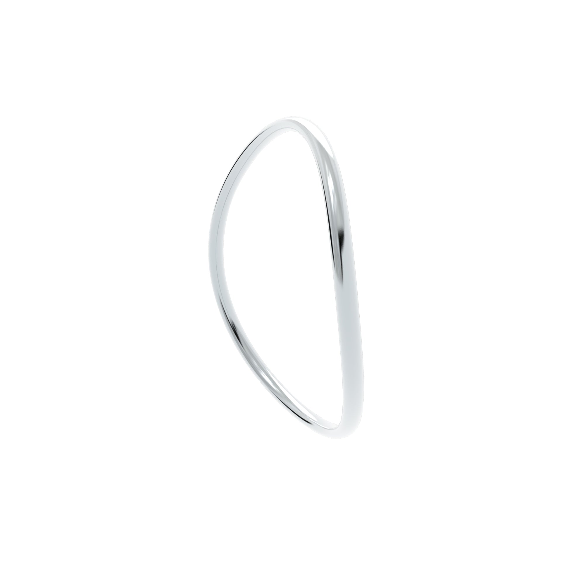 Luxe Minimalist Silver Curve Bracelet - NYXA