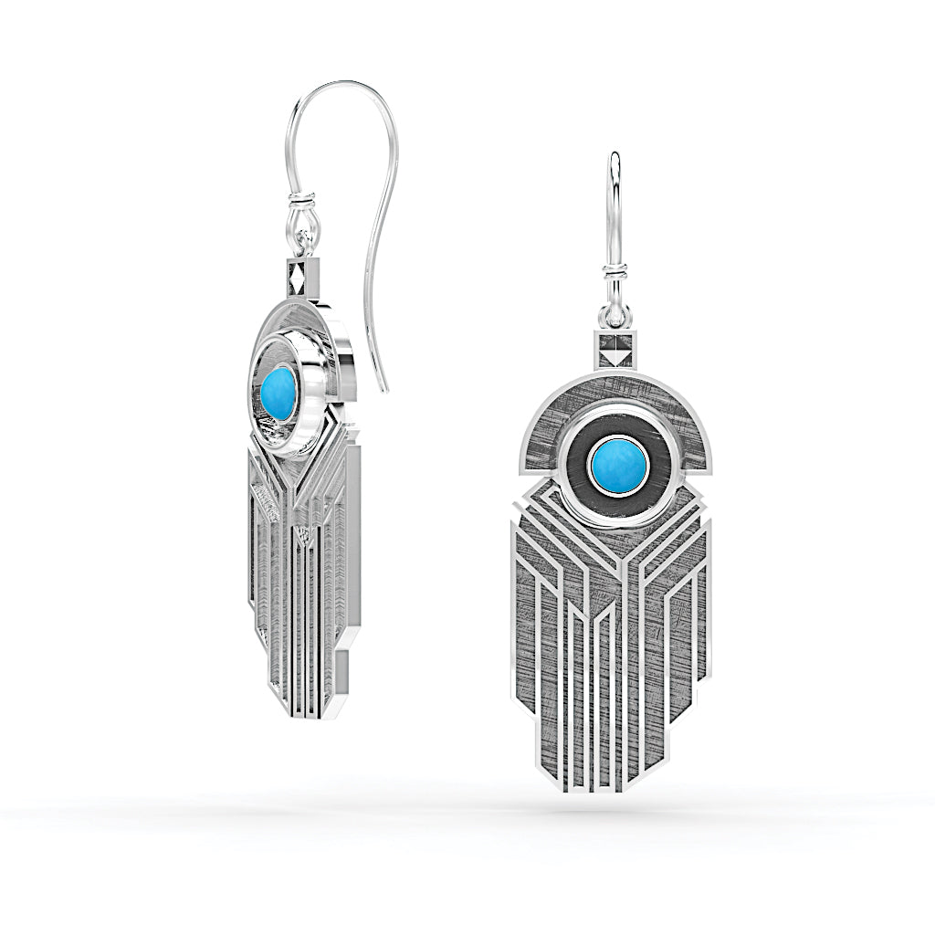 Monada Futuristic Art Deco Earrings
