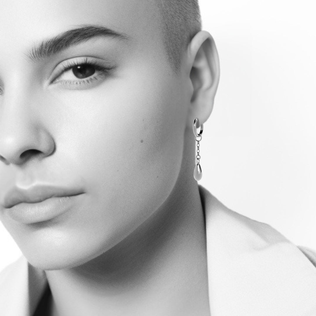 Liquid Silver Drop Earrings - NYXA