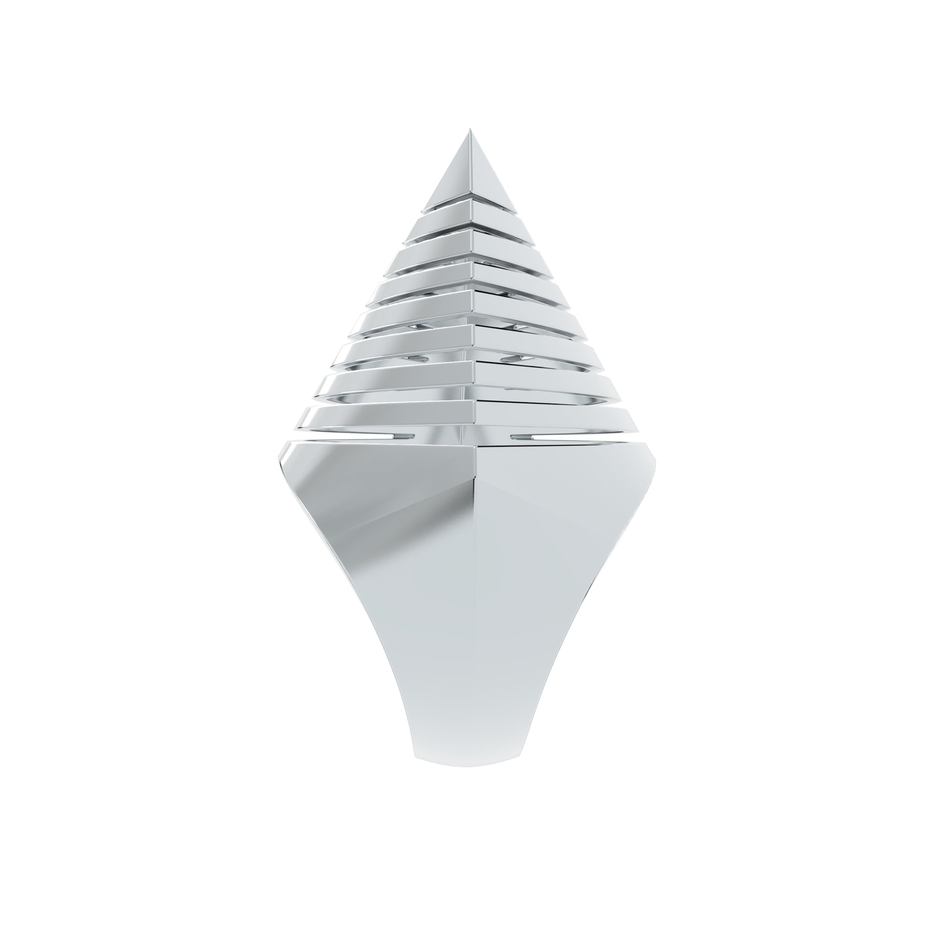Apex Geometric Pyramid Sterling Silver Ring - NYXA