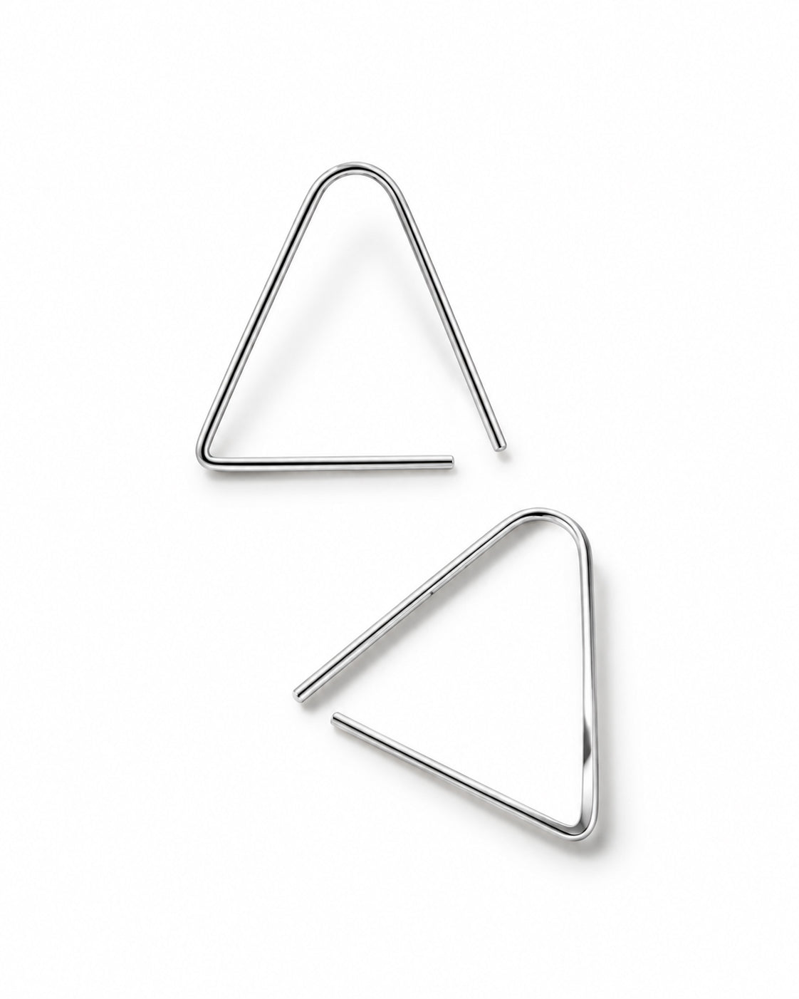 Triangle Sterling Silver Slide Earrings