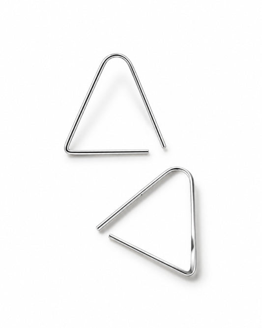 Triangle Sterling Silver Slide Earrings