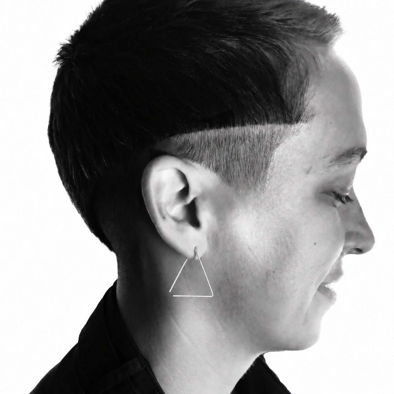Triangle Sterling Silver Slide Earrings