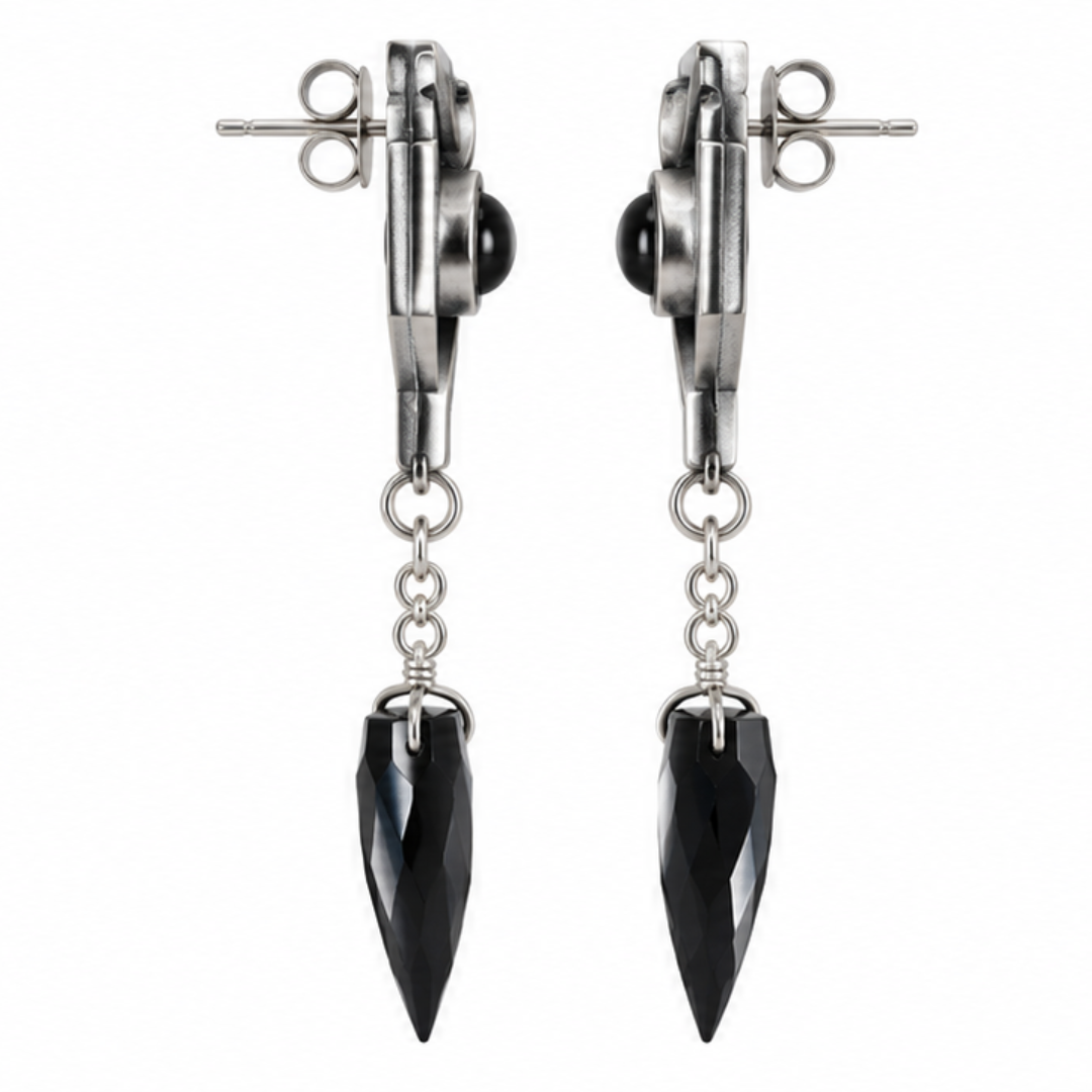 Vesper Onyx & Black Spinel Sterling Silver Earrings