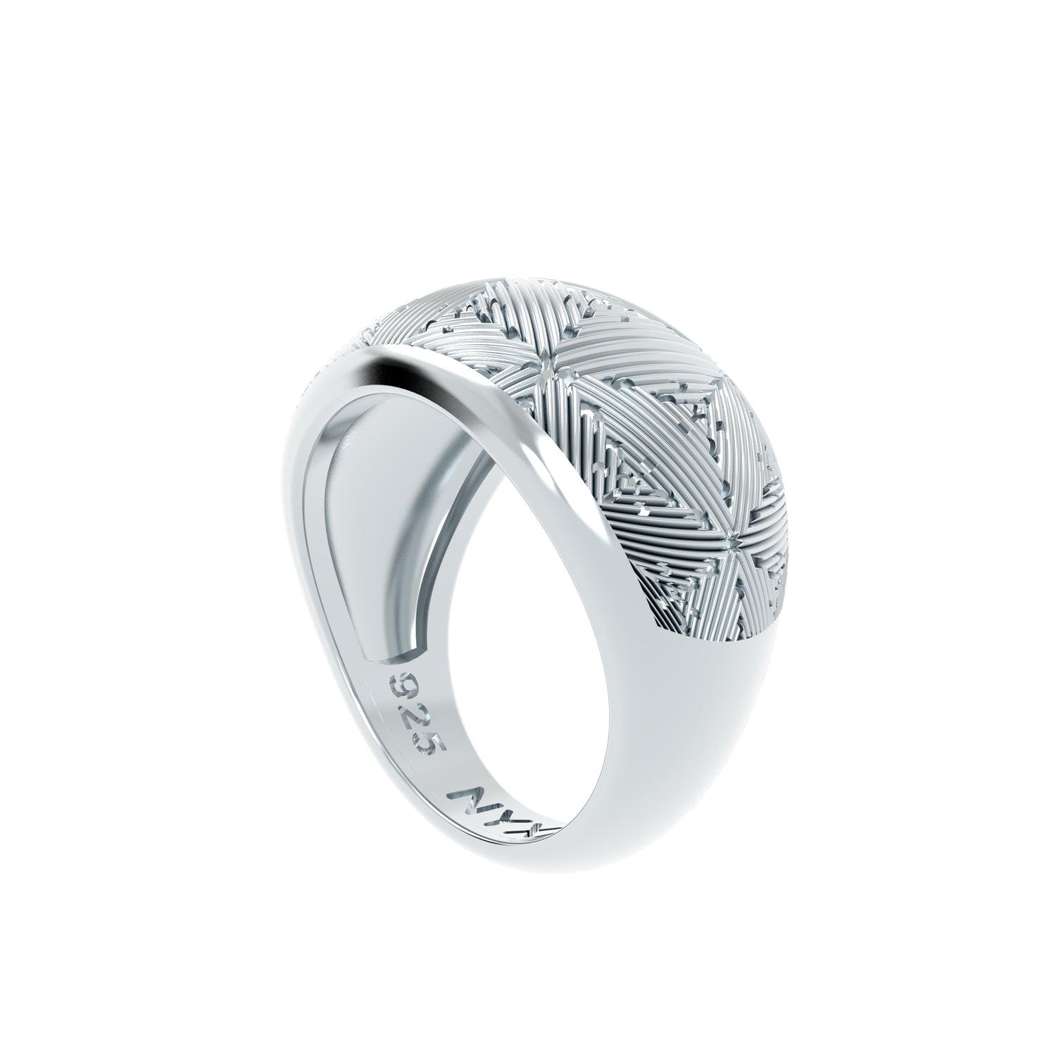 Bastian Sterling Silver Dome Ring - NYXA